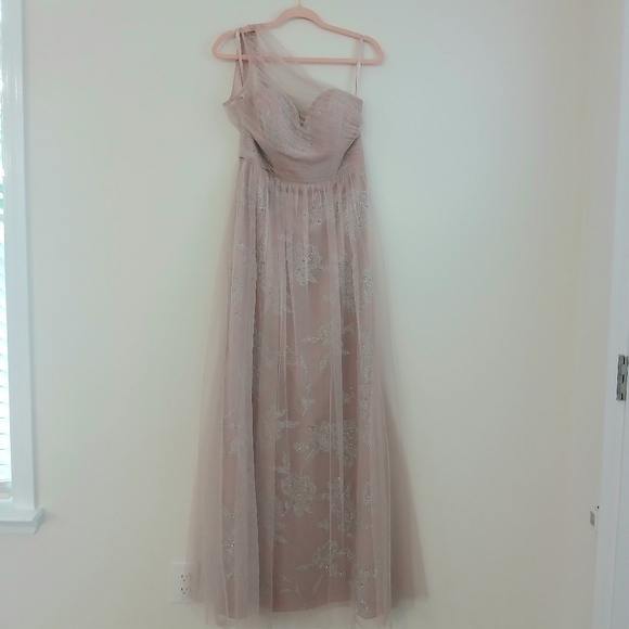 BHLDN Hayley Paige Dusty Rose Prom Dress Gown - Picture 4 of 11